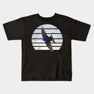 Barn Swallow Winter Snow Bird Watching Birding Ornithologist Gift Kids T-Shirt